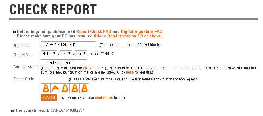 Search queries the detection report