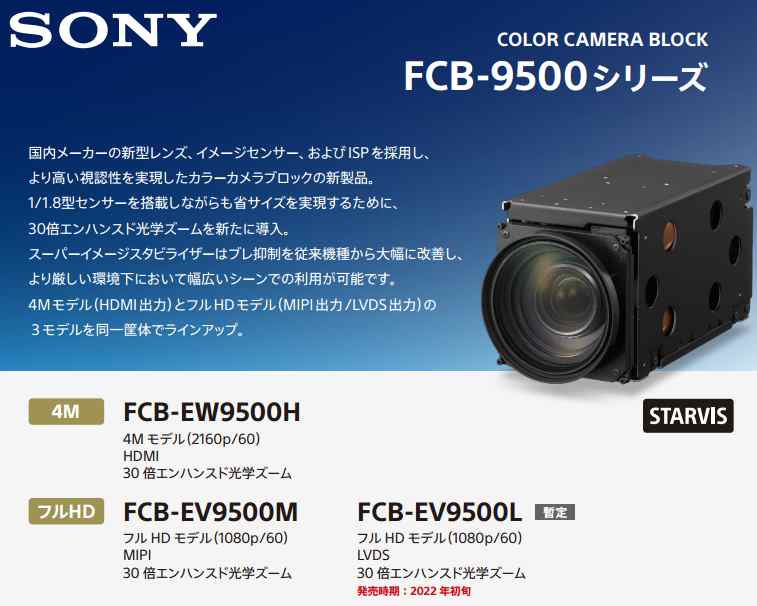 COLOR CAMERA BLOCK FCB-EV9500M FCB-EV9500L FCB-EW9500H